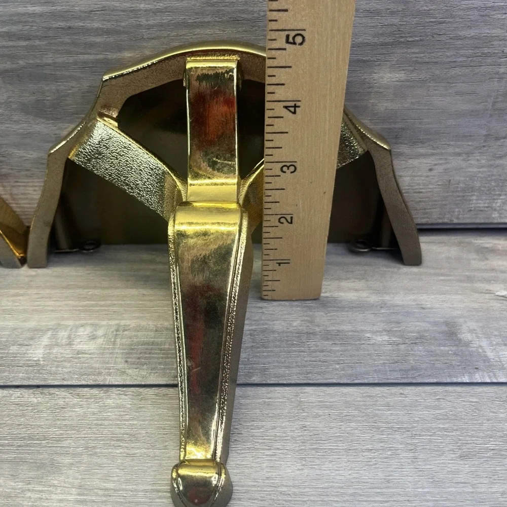 Burwood Gold Tone Small Wall Shelves 3259  Set Vintage Hollywood Regency